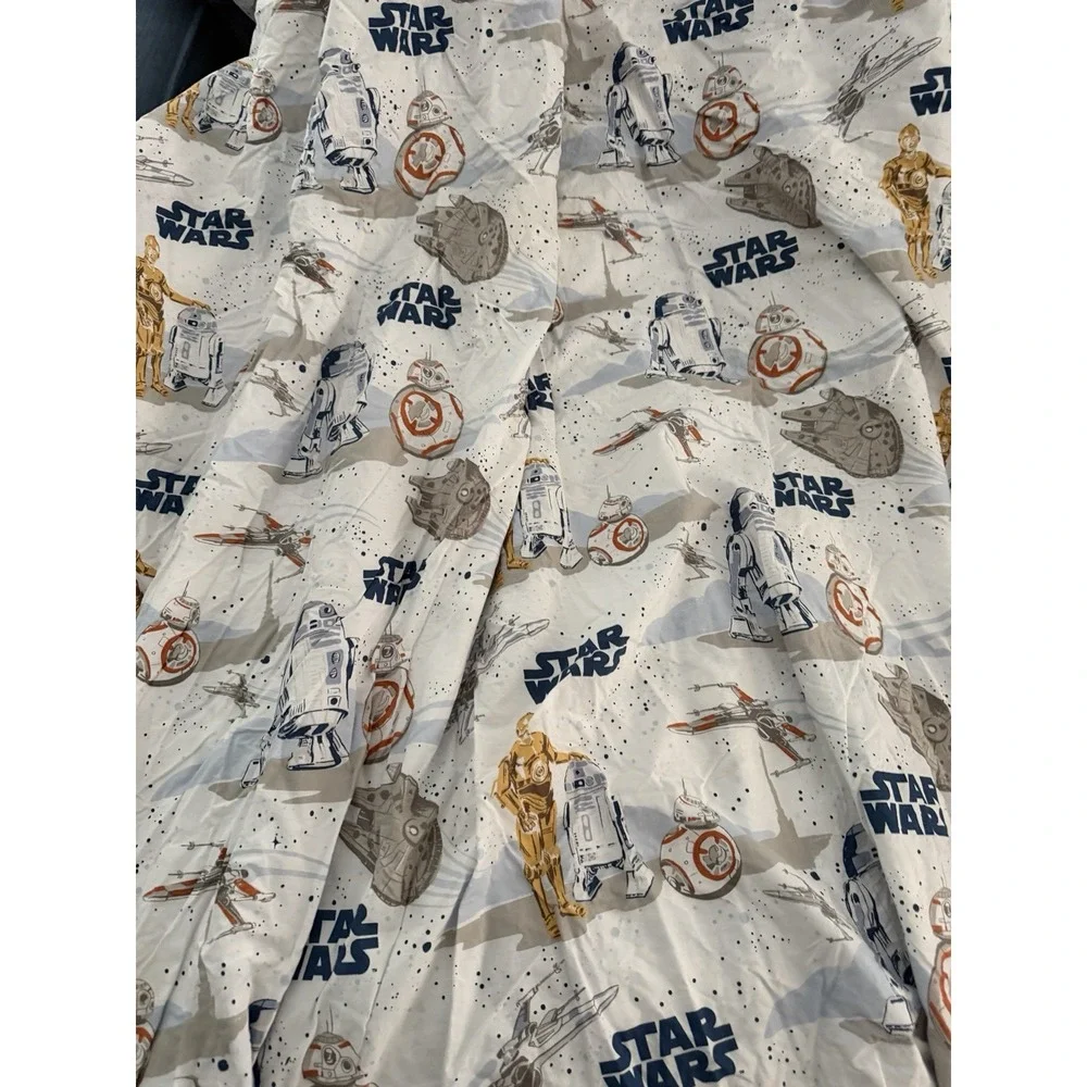 Pottery Barn Kids Star Wars Twin Size Duvet Cover Droid Millennium Falcon CP3O